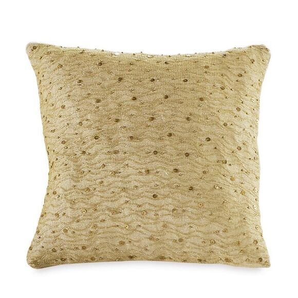 Donna Karan Gilded Wavy Thread Decorative Pillow - Picture 1 of 4